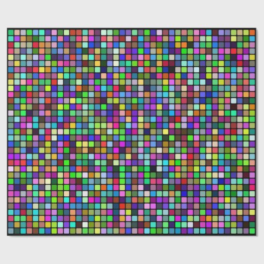 Mehrfarbenquadrat deckt Muster mit Ziegeln Geschenkpapier (Flach)