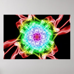 Mehrfarbenrauch-Regenbogen-Plakat Poster