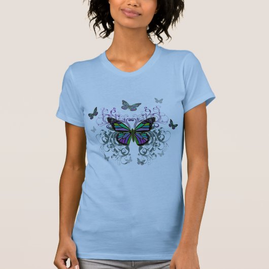 Mehrfarbenschmetterling T-Shirt (Vorderseite)