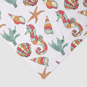 MehrfarbenSeepferd und Muschel Seidenpapier (Ausschnitt)