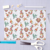 MehrfarbenSeepferd und Muschel Seidenpapier (Handwerk)