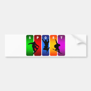 MehrfarbenSnowboarding-Emblem Autoaufkleber