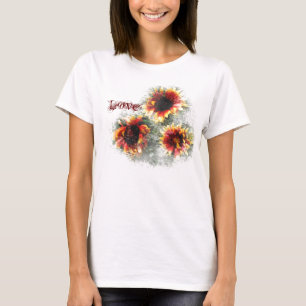 Mehrfarbensonnenblume T-Shirt