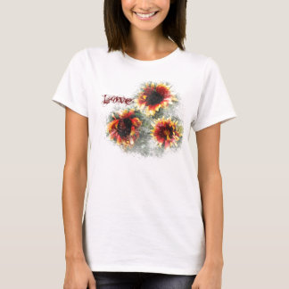 Mehrfarbensonnenblume T-Shirt