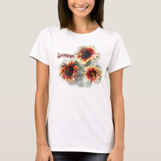 Mehrfarbensonnenblume T-Shirt (Vorderseite)