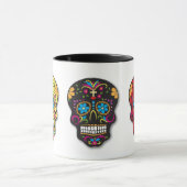 Mehrfarbenzuckerschädel-Tag der Toten Tasse (Zentrum)