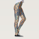 Mehrfarbig abstrakt aquamarin, orange, blau, grau, leggings (Rechts)