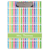 Mehrfarbig Crayon Personalisiert Clipboard Klemmbrett (Vorderseite)