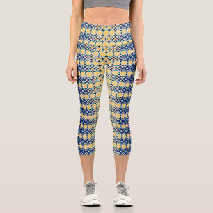 mehrfarbig geometrisch capri leggings