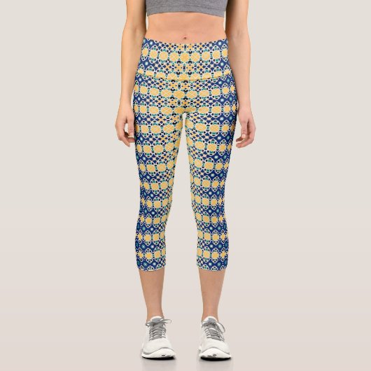 mehrfarbig geometrisch capri leggings (Vorderseite)