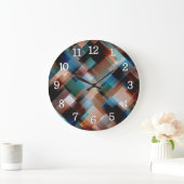 mehrfarbig geometrisch große wanduhr (Zuhause)