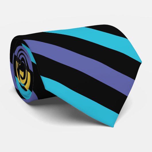 mehrfarbig gestreift krawatte (Gerollt)