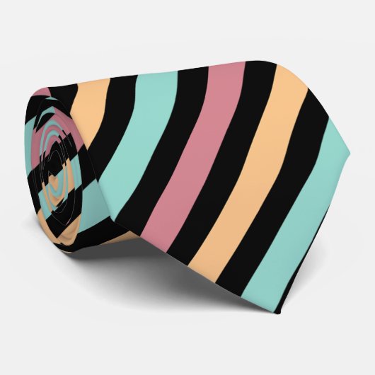 mehrfarbig gestreift krawatte (Gerollt)