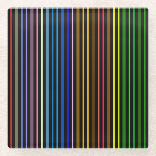 mehrfarbig gestrichen glasuntersetzer (Vorderseite)