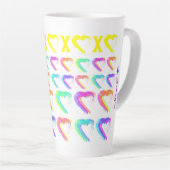 Mehrfarbig Hearts Latte Tasse (Rechte Ecke)
