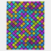Mehrfarbig Jewel Mosaik Design Wasserfarbe Fleecedecke (Vorderseite)