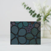 mehrfarbig, modern, texturiert, florale Postkarte (Stehend Vorderseite)