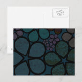 mehrfarbig, modern, texturiert, florale Postkarte (Vorne/Hinten)