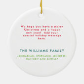 Mehrfarbig Moderne Weihnachten Keramik Ornament (Hinten)