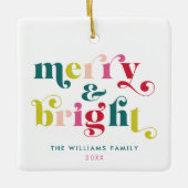 Mehrfarbig Moderne Weihnachten Keramikornament (Vorderseite)