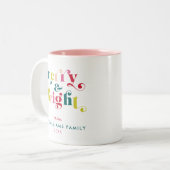 Mehrfarbig Moderne Weihnachten Zweifarbige Tasse (Vorderseite Links)