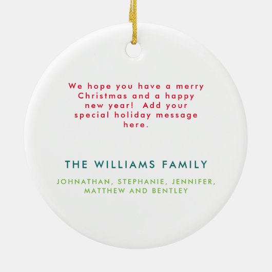 Mehrfarbig Modernes Weihnachtsgebäck Keramik Ornament (Hinten)