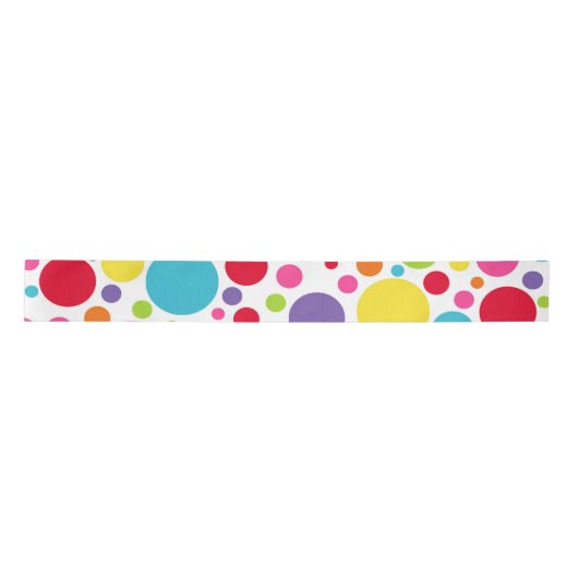 Mehrfarbig Polka Dot Ribbon Satinband (Vorderseite)