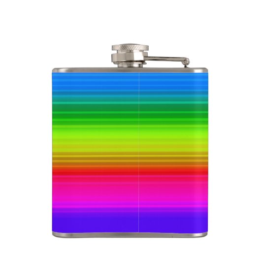 mehrfarbig, Regenbogen Flachmann (Rückseite)