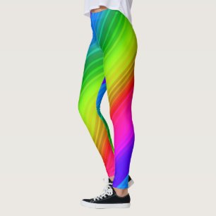 mehrfarbig, Regenbogen Leggings