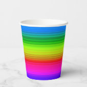 mehrfarbig, Regenbogen Pappbecher (Rückseite)