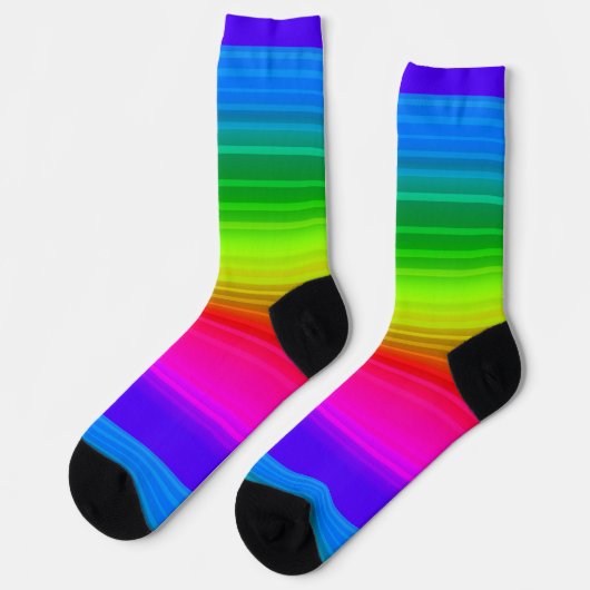 mehrfarbig, Regenbogen Socken (Linkes Detail)