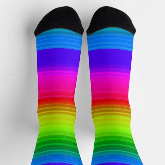 mehrfarbig, Regenbogen Socken (Oben)