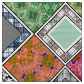 Mehrfarbig, rustikal, Patchwork, Flicken Stoff (Nahaufnahme)