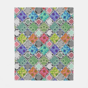 mehrfarbig , rustikal , Patchwork , Patchwork , Pa Fleecedecke