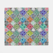 mehrfarbig , rustikal , Patchwork , Patchwork , Pa Fleecedecke (Vorderseite (Horizontal))