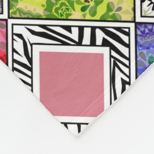 mehrfarbig , rustikal , Patchwork , Patchwork , Pa Fleecedecke (Ecke)