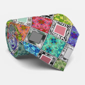 mehrfarbig , rustikal , Patchwork , Patchwork , Pa Krawatte (Gerollt)