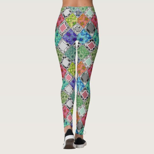 mehrfarbig , rustikal , Patchwork , Patchwork , Pa Leggings (Rückseite)