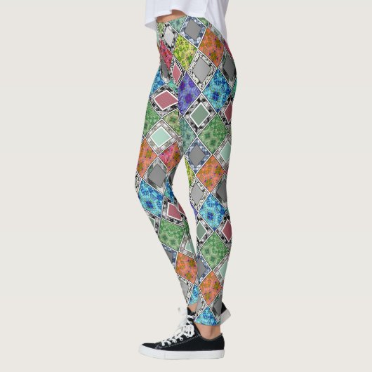 mehrfarbig , rustikal , Patchwork , Patchwork , Pa Leggings (Links)