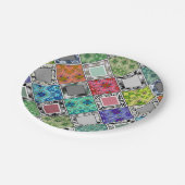 mehrfarbig , rustikal , Patchwork , Patchwork , Pa Pappteller (Schrägansicht)