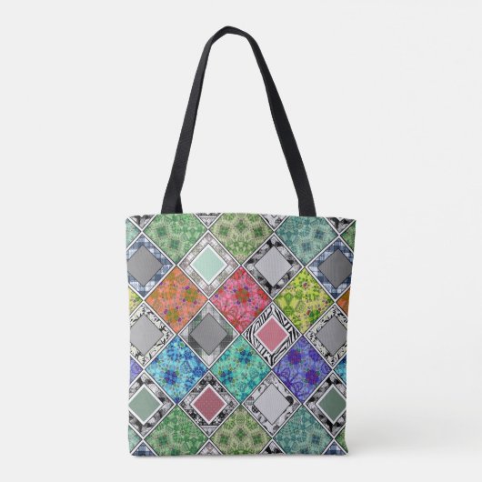 mehrfarbig , rustikal , Patchwork , Patchwork , Pa Tasche (Rückseite)