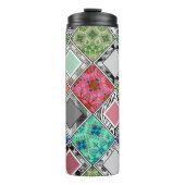 mehrfarbig , rustikal , Patchwork , Patchwork , Pa Thermosbecher (Vorderseite)