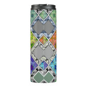 mehrfarbig , rustikal , Patchwork , Patchwork , Pa Thermosbecher (Rückseite)