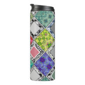 mehrfarbig , rustikal , Patchwork , Patchwork , Pa Thermosbecher (Nach rechts gedreht)