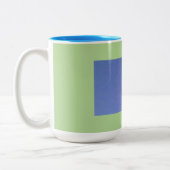 Mehrfarbig Sky Blue Business Card Zweifarbige Tasse (Links)
