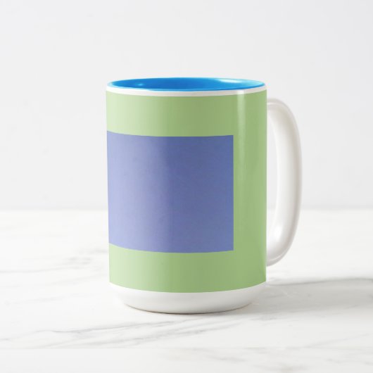 Mehrfarbig Sky Blue Business Card Zweifarbige Tasse (VorderseiteRechts)