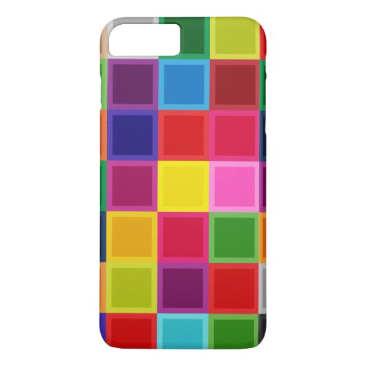 Mehrfarbig Squares Girly iPhone 7 Plus Fall Case-Mate iPhone Hülle (Rückseite)