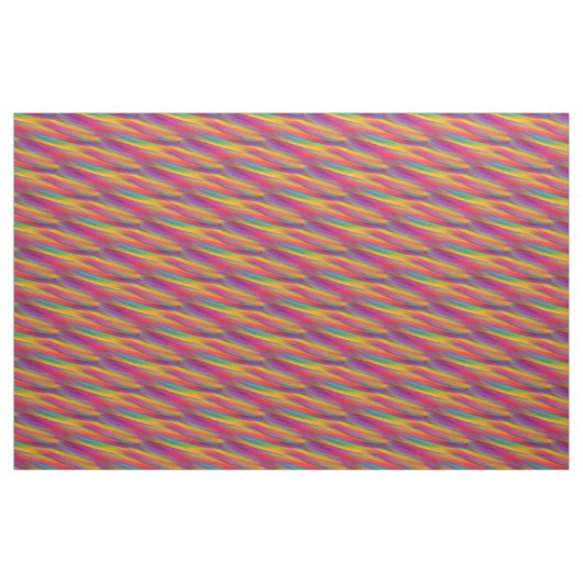 mehrfarbig Wavy Rainbow Gradient Stoff (Fat Quarter (45,7 x 55,9 cm))