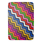 Mehrfarbig Zigzag Zickzack Black Design Badematte (Vorderseite Vertikal)