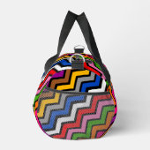 Mehrfarbig Zigzag Zickzack Black Design Duffle Bag (Rechts)